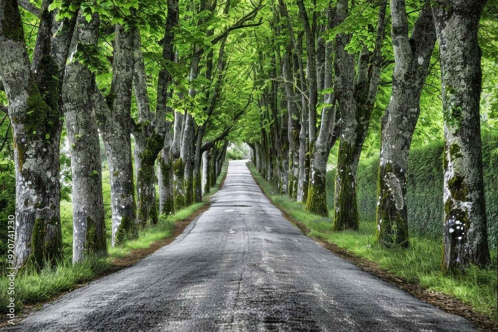 Germany, Mecklenburg-Western Pomerania, Ruegen, Bergen, Alley, cobblestone street. Beautiful simple AI generated image in 4K, unique.