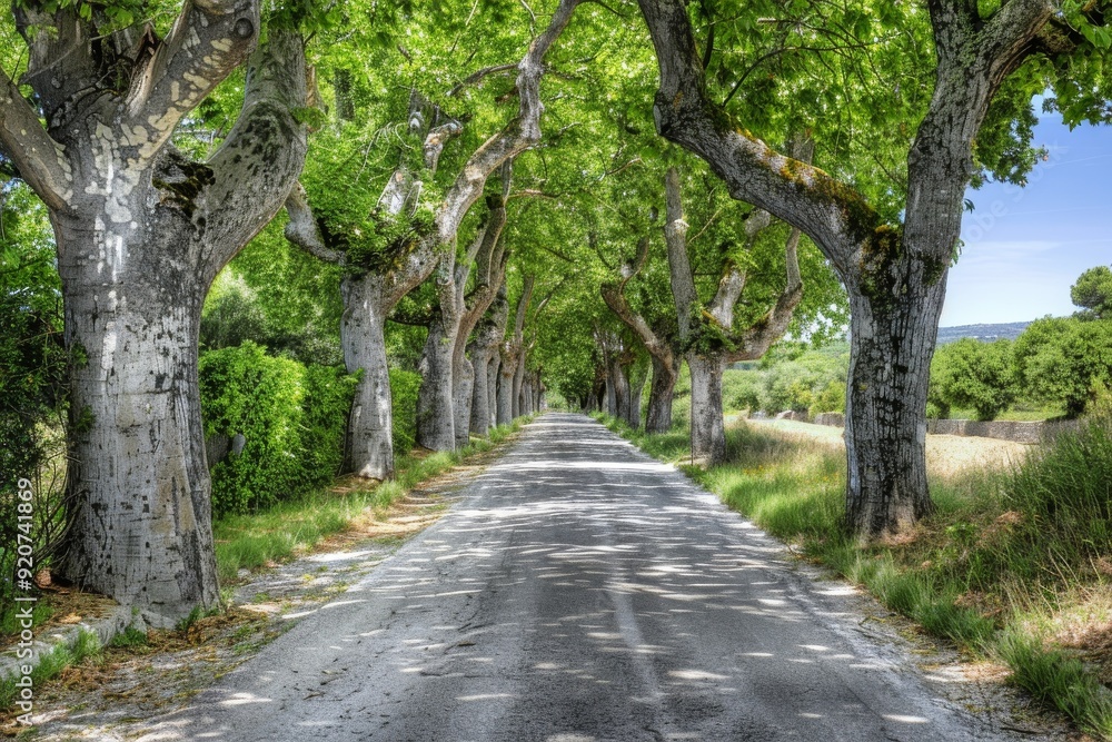 Tunnel-like Avenue of green Trees, Tree Footpath through Park in Spring. Beautiful simple AI generated image in 4K, unique. Tunnel-like Avenue of green Trees, Tree Footpath through Park in Spring. Beautiful simple AI generated image in 4K, unique.
