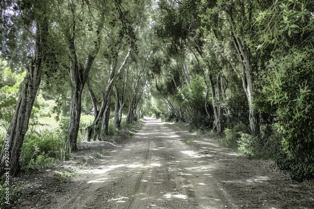 Fototapeta premium Route Arrossa Jean-Paul. Beautiful simple AI generated image in 4K, unique.