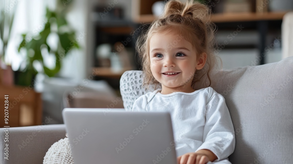 A cheerful girl sits at home using a laptop, clearly engaged and happy, with a picturesque background of modern home decor and plants, emphasizing comfort and technology use. A cheerful girl sits at home using a laptop, clearly engaged and happy, with a picturesque background of modern home decor and plants, emphasizing comfort and technology use.