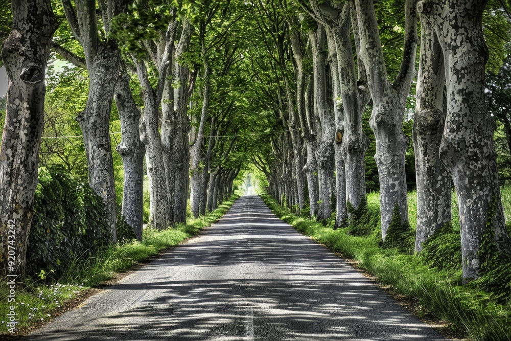 Tunnel-like Avenue of green Trees, Tree Footpath through Park in Spring. Beautiful simple AI generated image in 4K, unique. Tunnel-like Avenue of green Trees, Tree Footpath through Park in Spring. Beautiful simple AI generated image in 4K, unique.