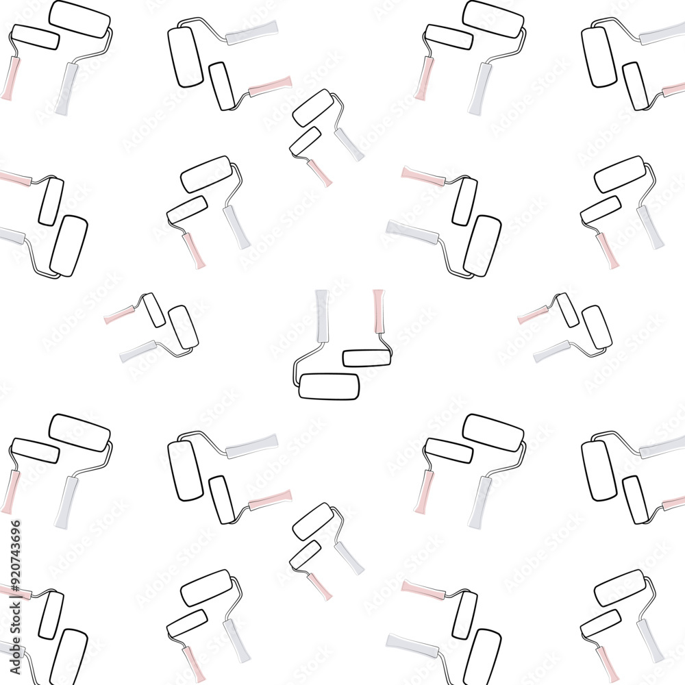 pattern drawing of a roller with one line. vector pattern drawing of a roller with one line. vector