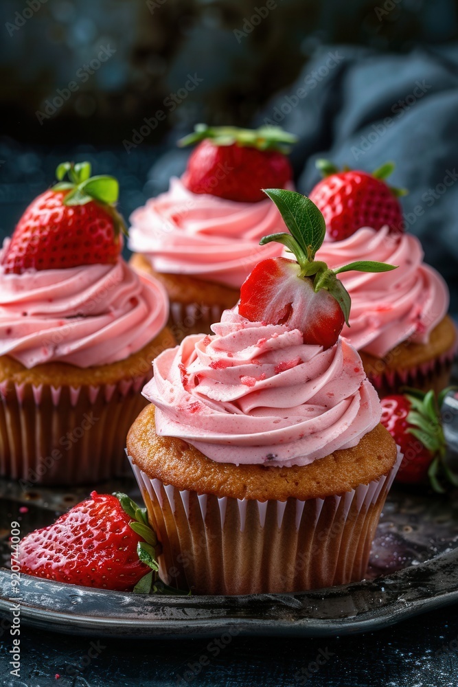 Dessert cake with fresh strawberry Dessert cake with fresh strawberry