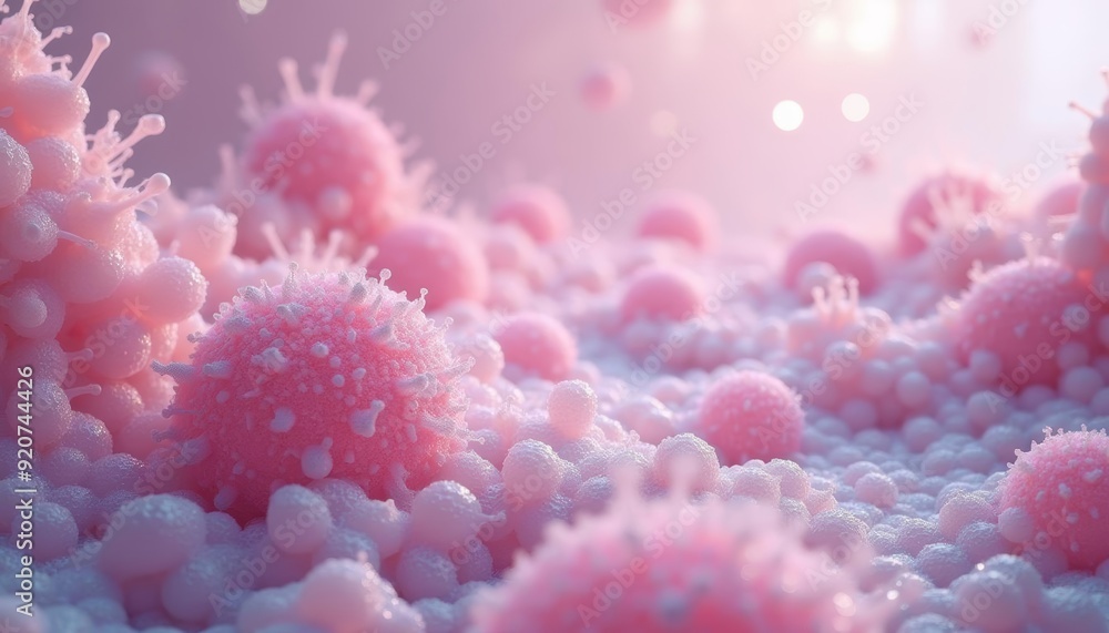 Vibrant Pink Bubbles A Dreamy Surreal Landscape Vibrant Pink Bubbles A Dreamy Surreal Landscape