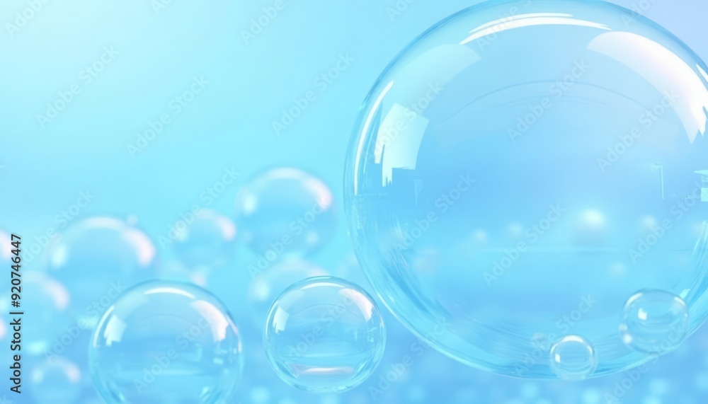 Bubbles floating in a clear blue sky Bubbles floating in a clear blue sky