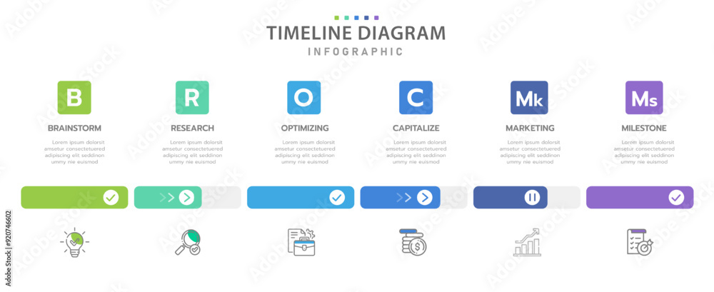 Infographic template for business. 6 Topic Steps modern Timeline diagram calendar, presentation vector infographic. Infographic template for business. 6 Topic Steps modern Timeline diagram calendar, presentation vector infographic.