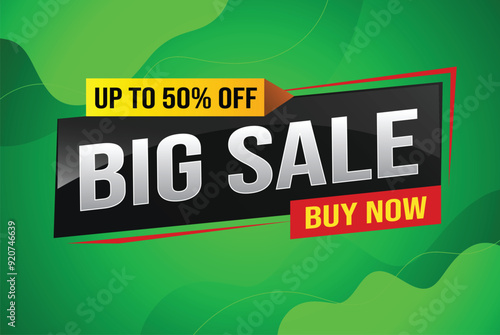 Big sale buy now poster banner graphic design icon logo sign symbol social media website coupon Banner design template for marketing. Special offer promotion retail

