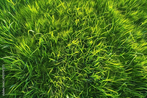 Aerial shot - Directly above electric lawn mower mowing grass, moving up and down the lawn. Beautiful simple AI generated image in 4K, unique.