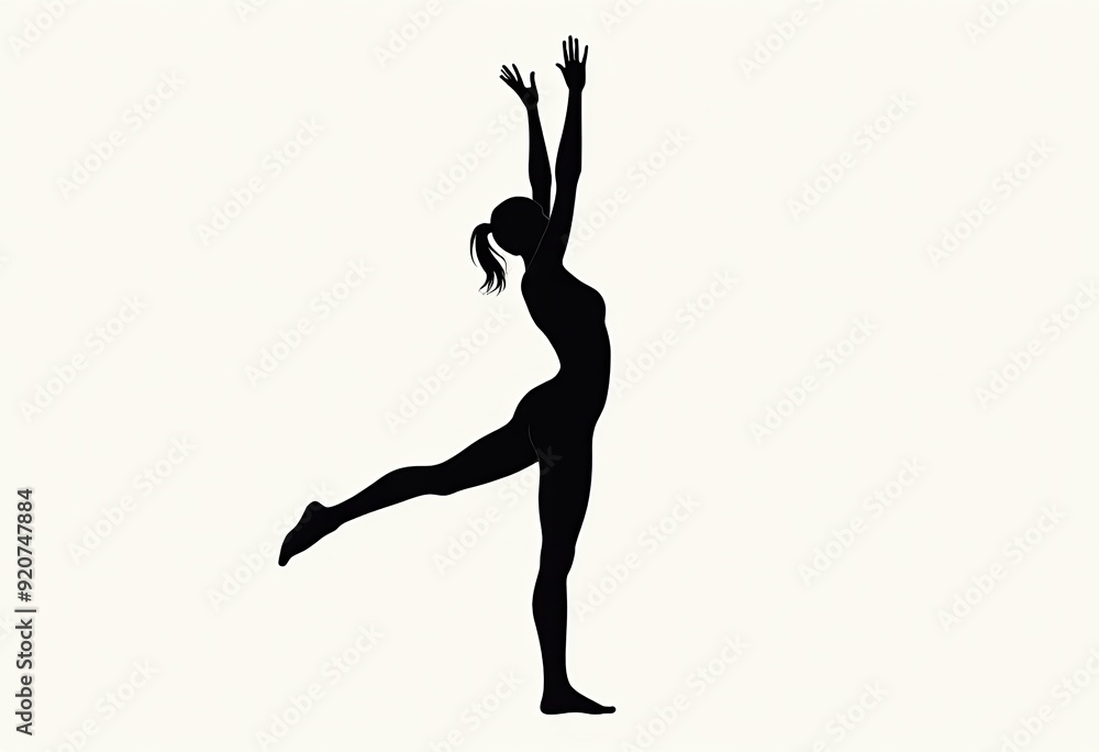 Silhouette of a Graceful Rhythmic Gymnast: Versatile Vector Art for Creative Projects Silhouette of a Graceful Rhythmic Gymnast: Versatile Vector Art for Creative Projects
