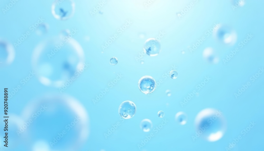 Bubbles floating in a clear blue sky Bubbles floating in a clear blue sky