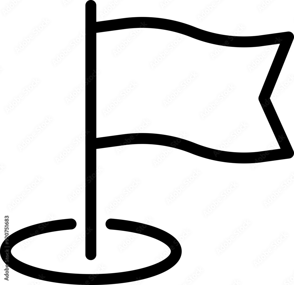 Flag icon. Linear symbol. Flag icon. Linear symbol.