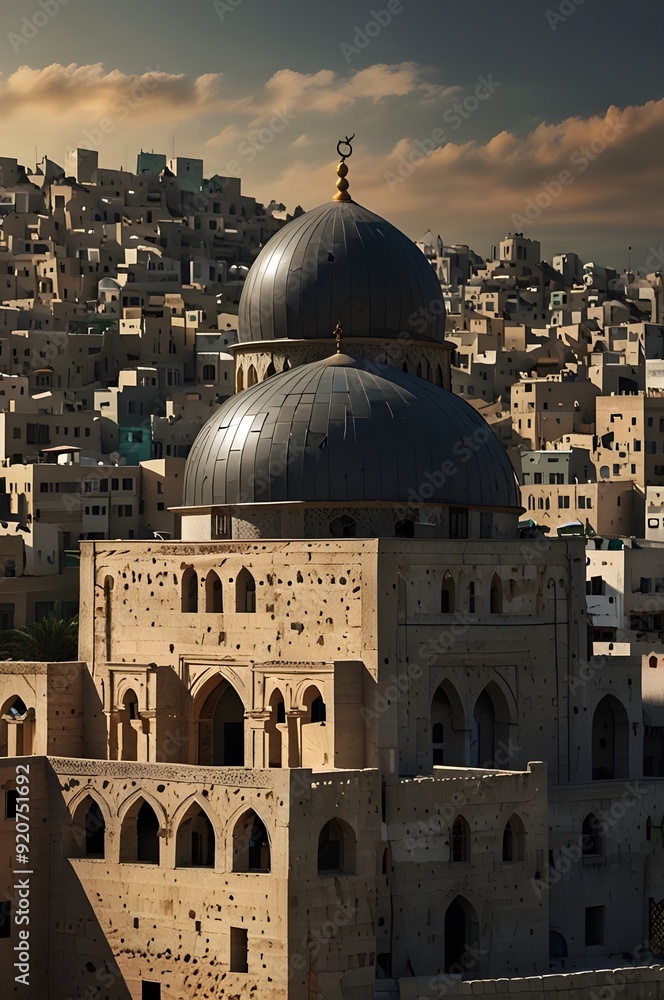 Fototapeta premium dome of the rock city