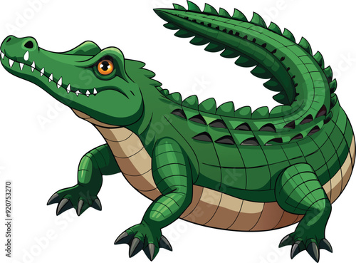 Realistic crocodile Vector Art