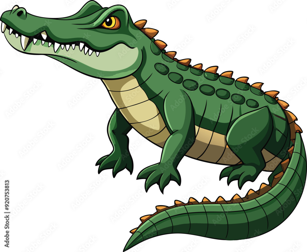 Fototapeta premium Realistic crocodile Vector Art