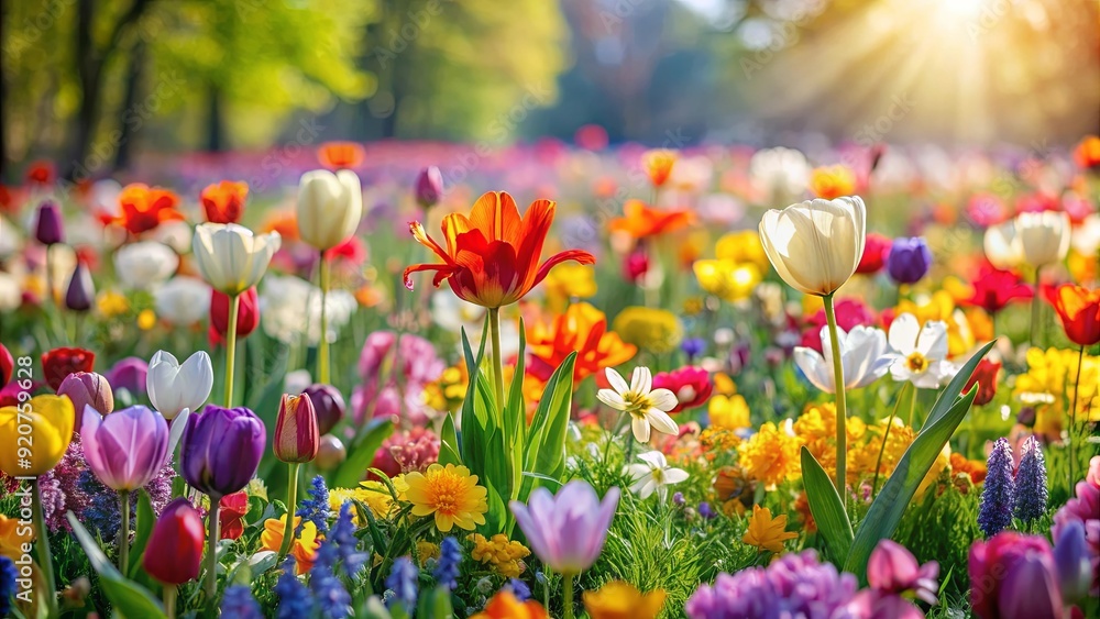 Field of vibrant spring flowers blooming , Spring, flowers, bloom, field, nature, beauty, colorful, outdoors, meadow, floral Field of vibrant spring flowers blooming , Spring, flowers, bloom, field, nature, beauty, colorful, outdoors, meadow, floral
