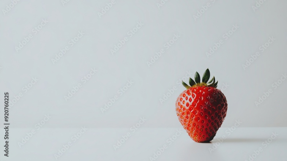 Vibrant Close-Up of Ripe Strawberry on White Background - Fresh Red Fruit Photo Vibrant Close-Up of Ripe Strawberry on White Background - Fresh Red Fruit Photo