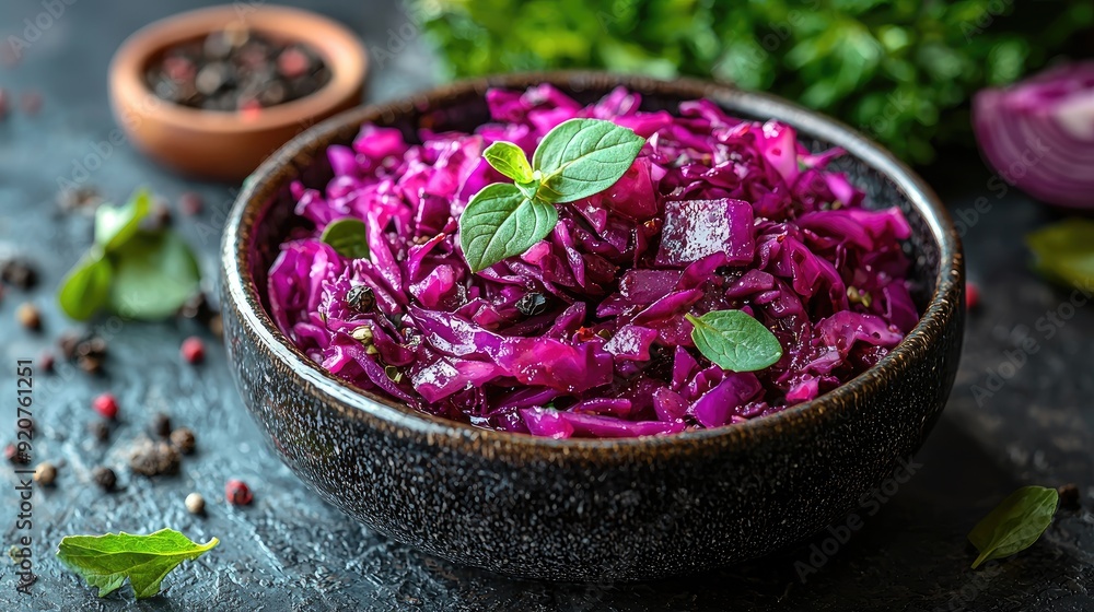 Crunchy shredded cabbage mixed with fresh greens for an appealing dish with a copy space image Crunchy shredded cabbage mixed with fresh greens for an appealing dish with a copy space image