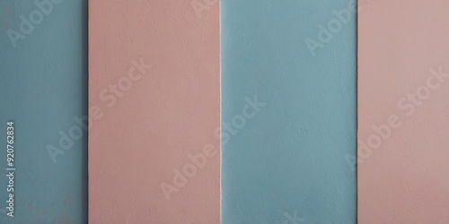 Abstract post-minimalist composition in pastel pink and blue.