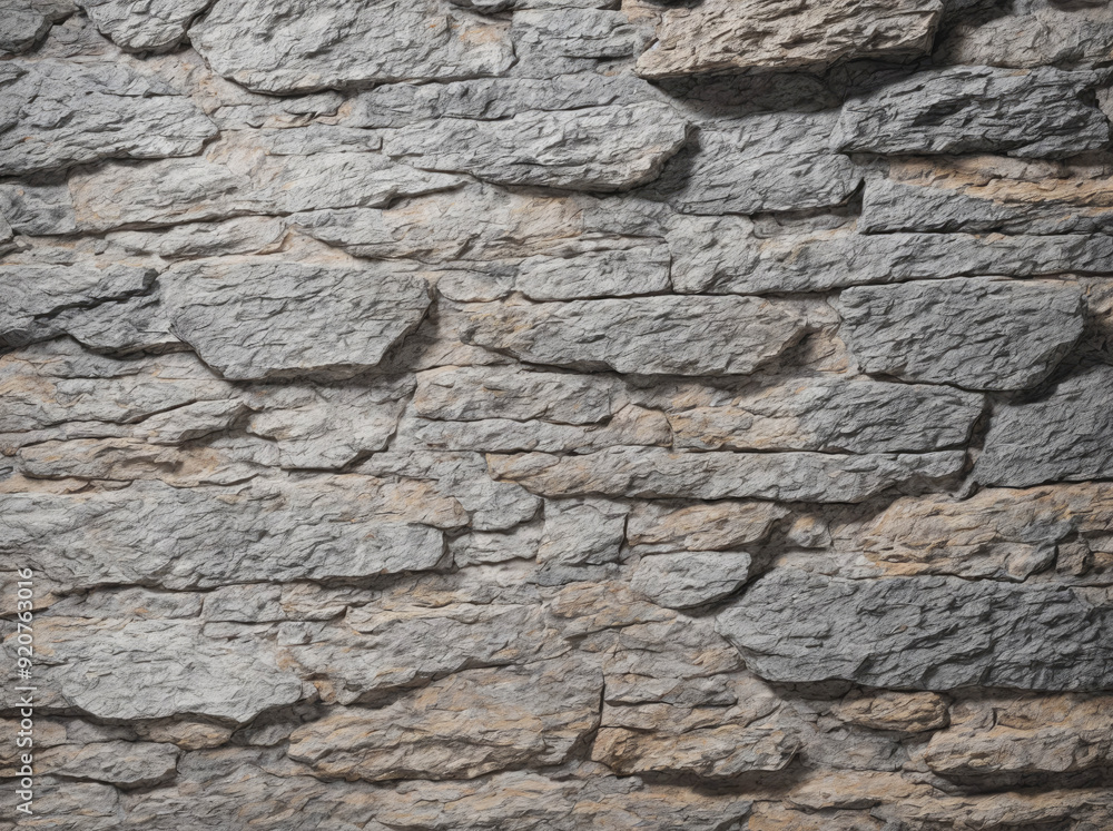 A wall made of stone with a grey and brown color A wall made of stone with a grey and brown color