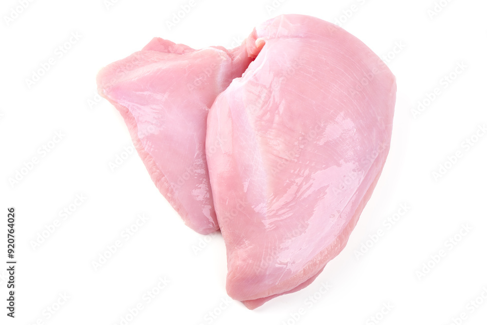 Raw Turkey fillet, isolated on a white background. Raw Turkey fillet, isolated on a white background.