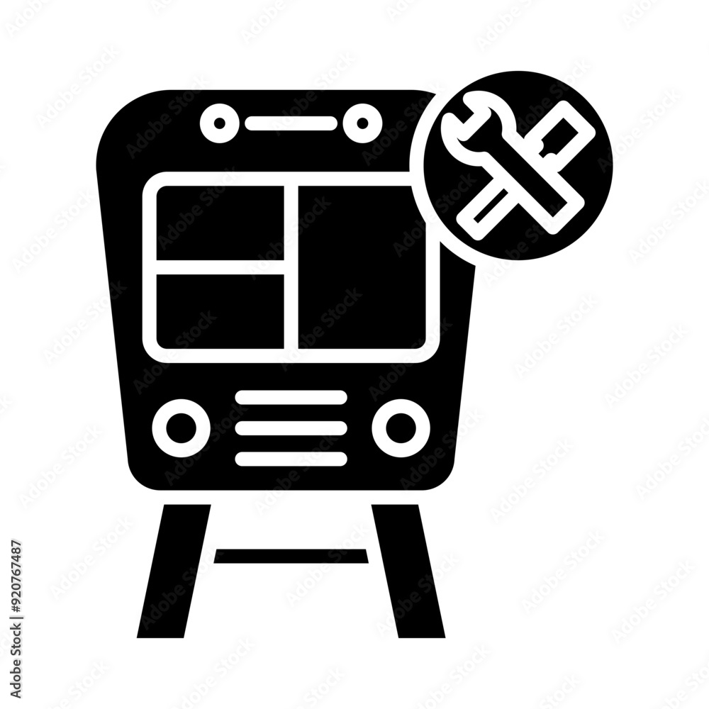 Train Repair glyph icon Train Repair glyph icon