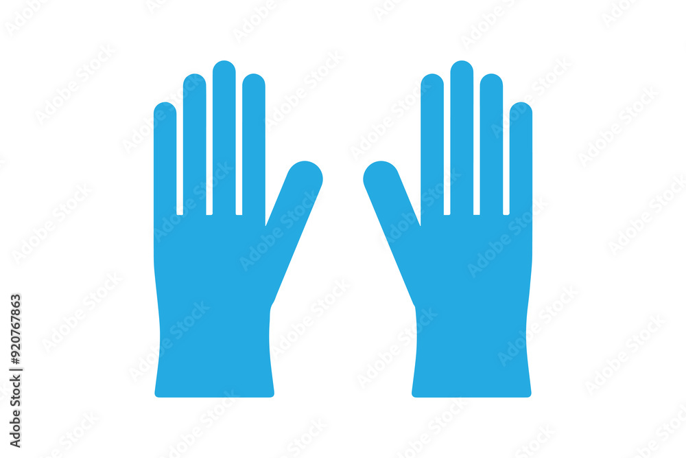 A pair of Medical blue gloves A pair of Medical blue gloves