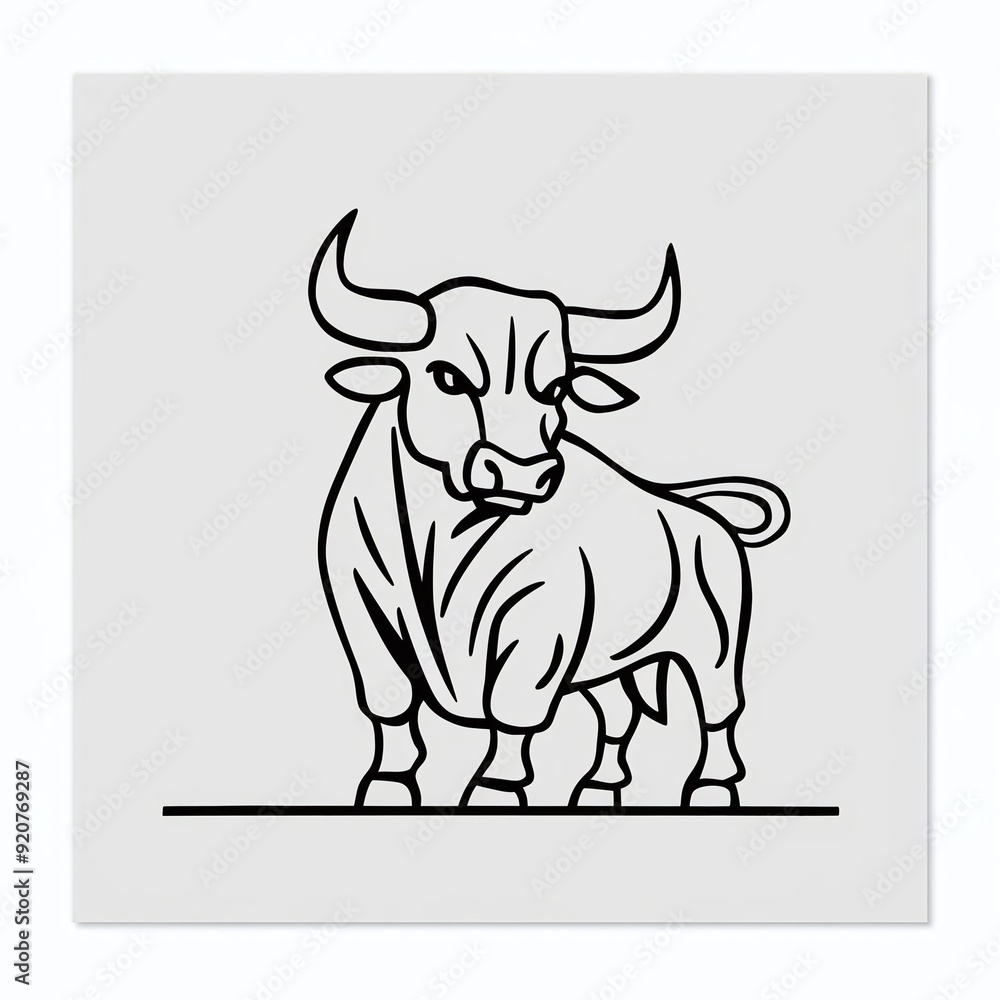 Minimalist Bull Silhouette
Minimalist Bull Silhouette