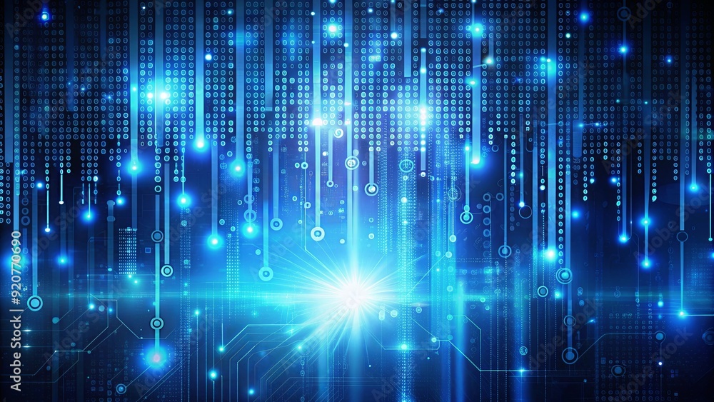 Abstract technological background with binary code and digital elements, abstract, technology, digital, futuristic Abstract technological background with binary code and digital elements, abstract, technology, digital, futuristic