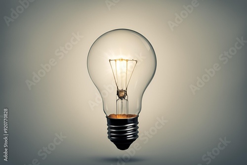 A conceptual image showcasing a light bulb as a metaphor for an innovative breakthrough and smart idea, symbolizing genius marketing strategy planning and creative thinking in business