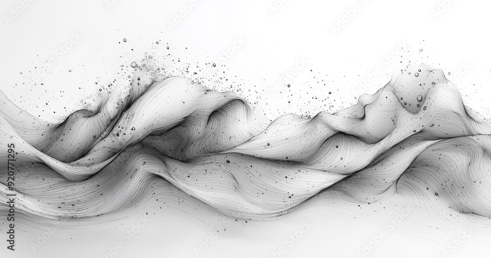 Abstract white and gray wave pattern with soft lighting. A perfect background for your projects. Abstract white and gray wave pattern with soft lighting. A perfect background for your projects.