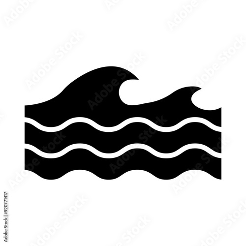 Ocean Waves glyph icon