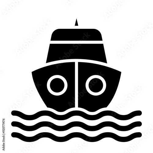 Naval Ship glyph icon