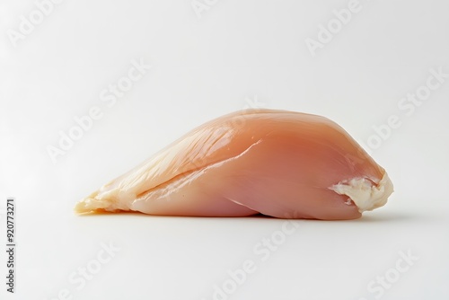 Raw Chicken Breast on White Background.