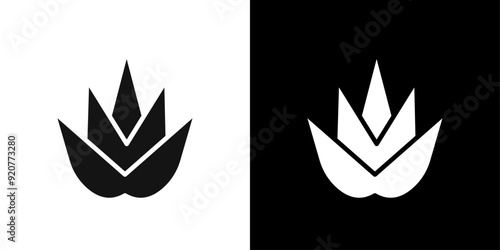 agave icon logo set vector