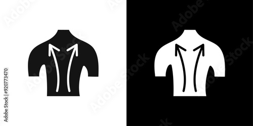 Back massage icon logo set vector