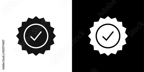 Check list blue tick icon logo set vector