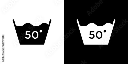 Clothing care icon logo set vector