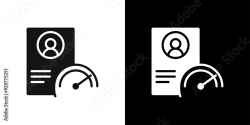 Credit rating icon logo set vector