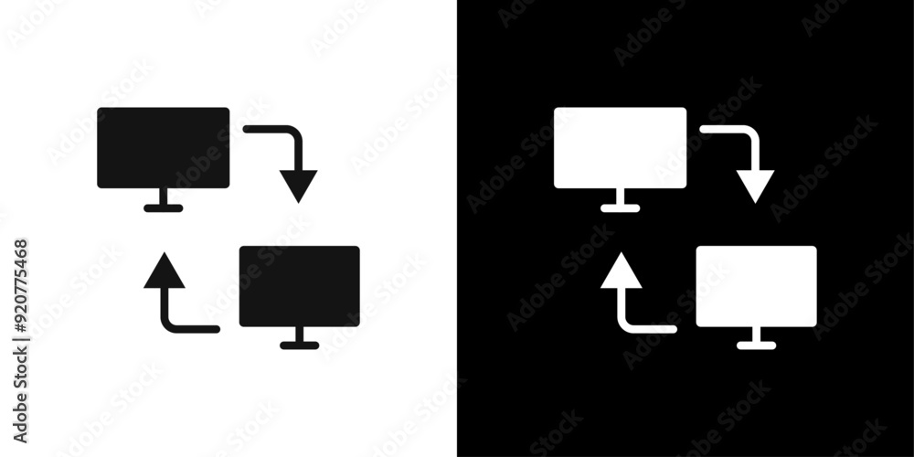 Data exchange icon logo set vector Data exchange icon logo set vector