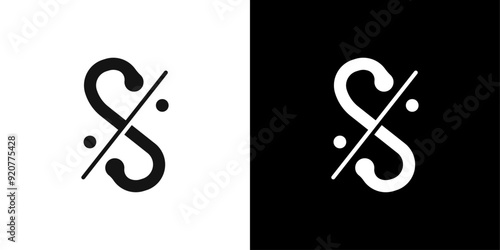 Dal segno music icon logo set vector