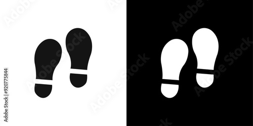 Do not walk barefoot sign icon logo set vector