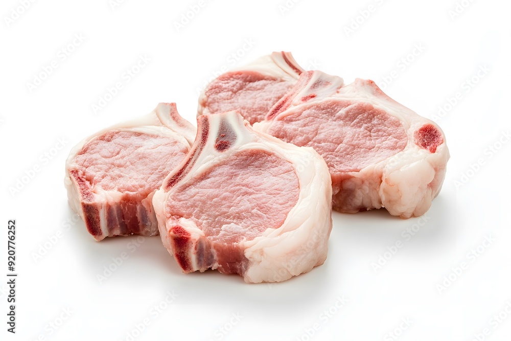 Raw Lamb Chops Isolated on White Background. Raw Lamb Chops Isolated on White Background.