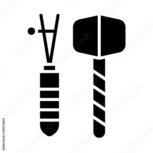 Leatherworking Tools glyph icon