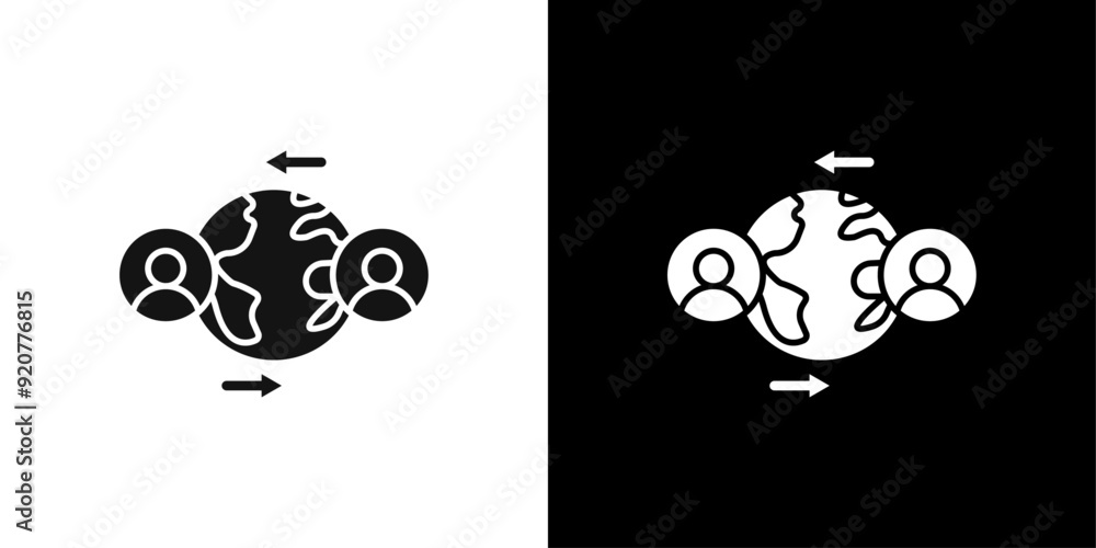 Globalization icon logo set vector Globalization icon logo set vector