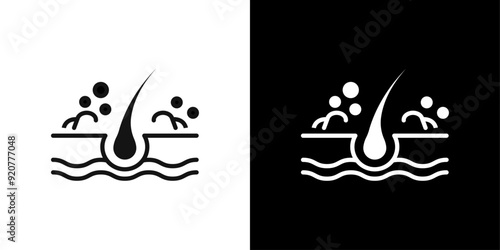 Hair Wash icon logo set vector