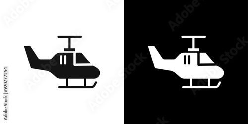 Helicopter icon logo set vector