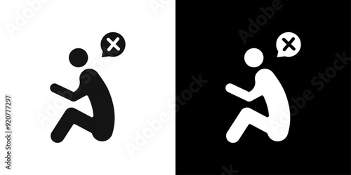 helpless human icon logo set vector