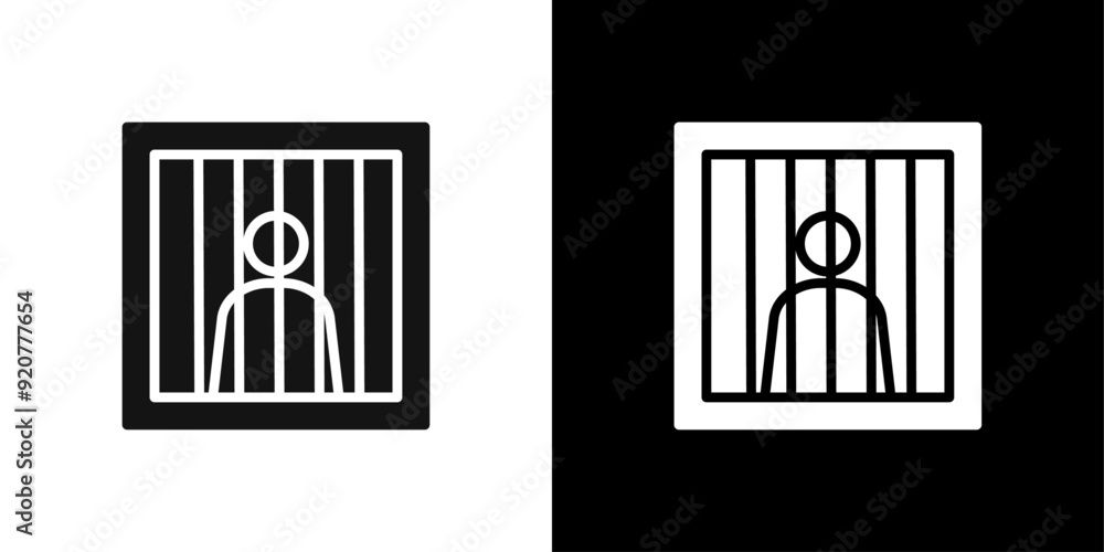 jail criminal prisioner icon logo set vector jail criminal prisioner icon logo set vector