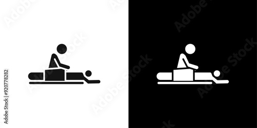 massage spa icon logo set vector