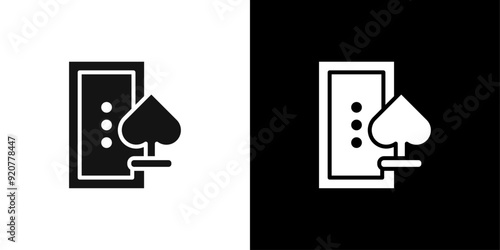 Mobile casino icon logo set vector